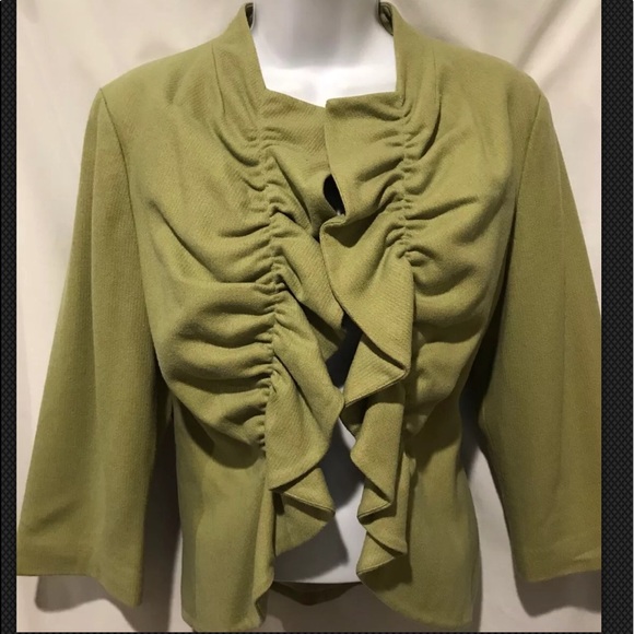 Tabitha Jackets & Blazers - TABITHA Anthropologie Sweet Ruffle Wool Cropped